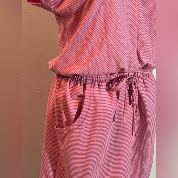 North Face | Pink and White Pinstripe Jersey Dress - Size Small - Picture 5 of 12